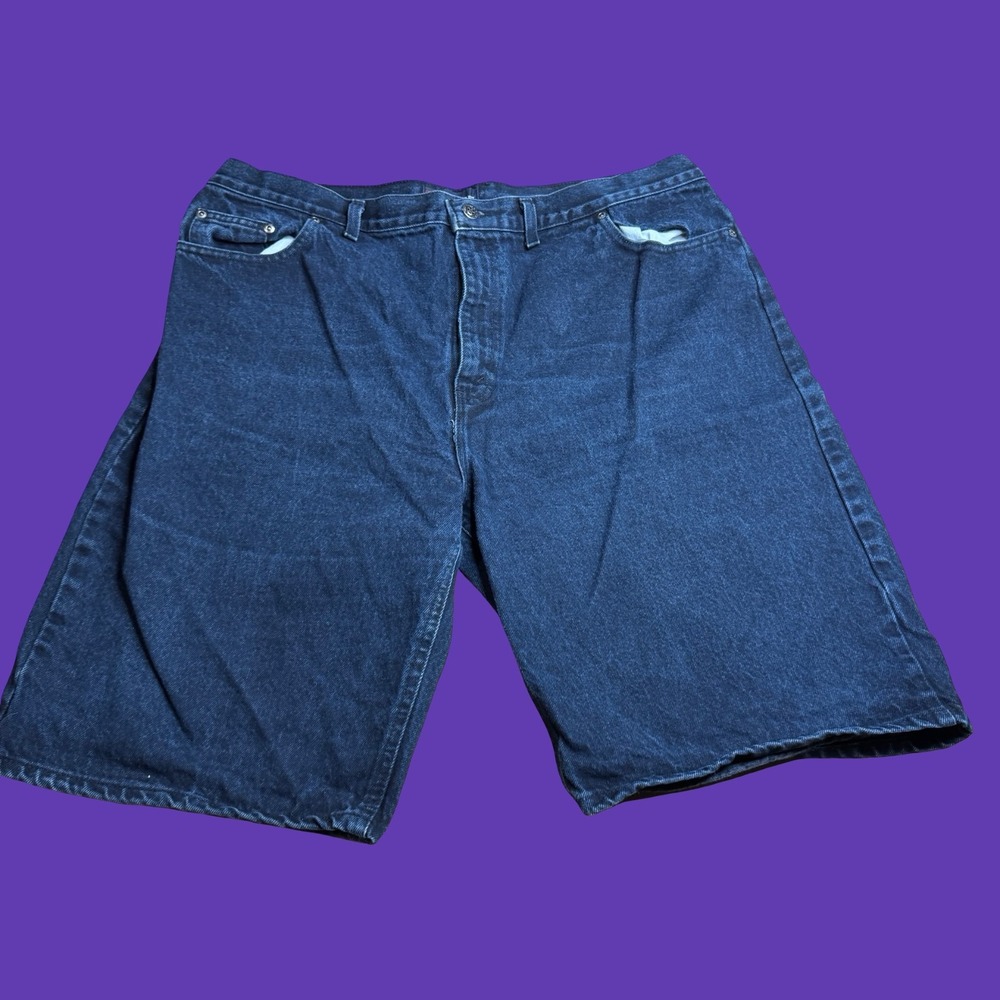 Faded Glory Black Denim Jorts 42 Relaxed Fit Y2K Skate Streetwear Vintage Jeans